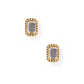 Lily Co Screwback Stud earrings in round with diamonds.
