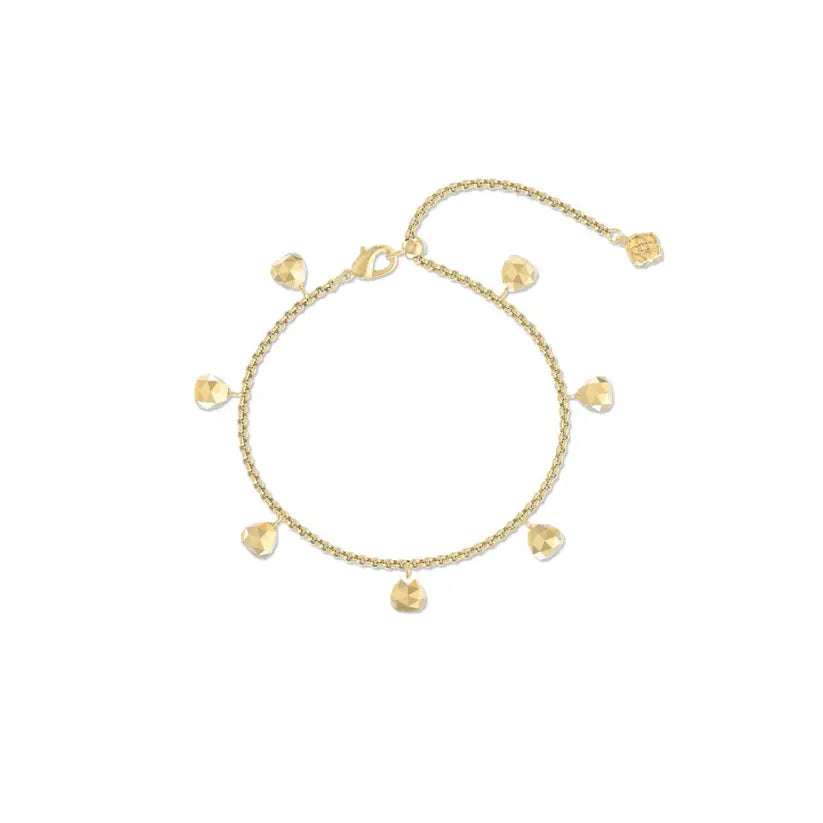 Gabby Delicate Chain Bracelet Gold Front View