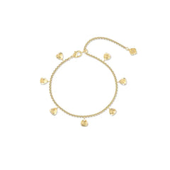 Gabby Delicate Chain Bracelet Gold Front View
