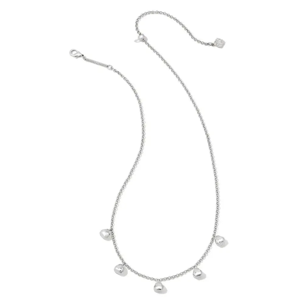Gabby Strand Necklace - Silver Front View