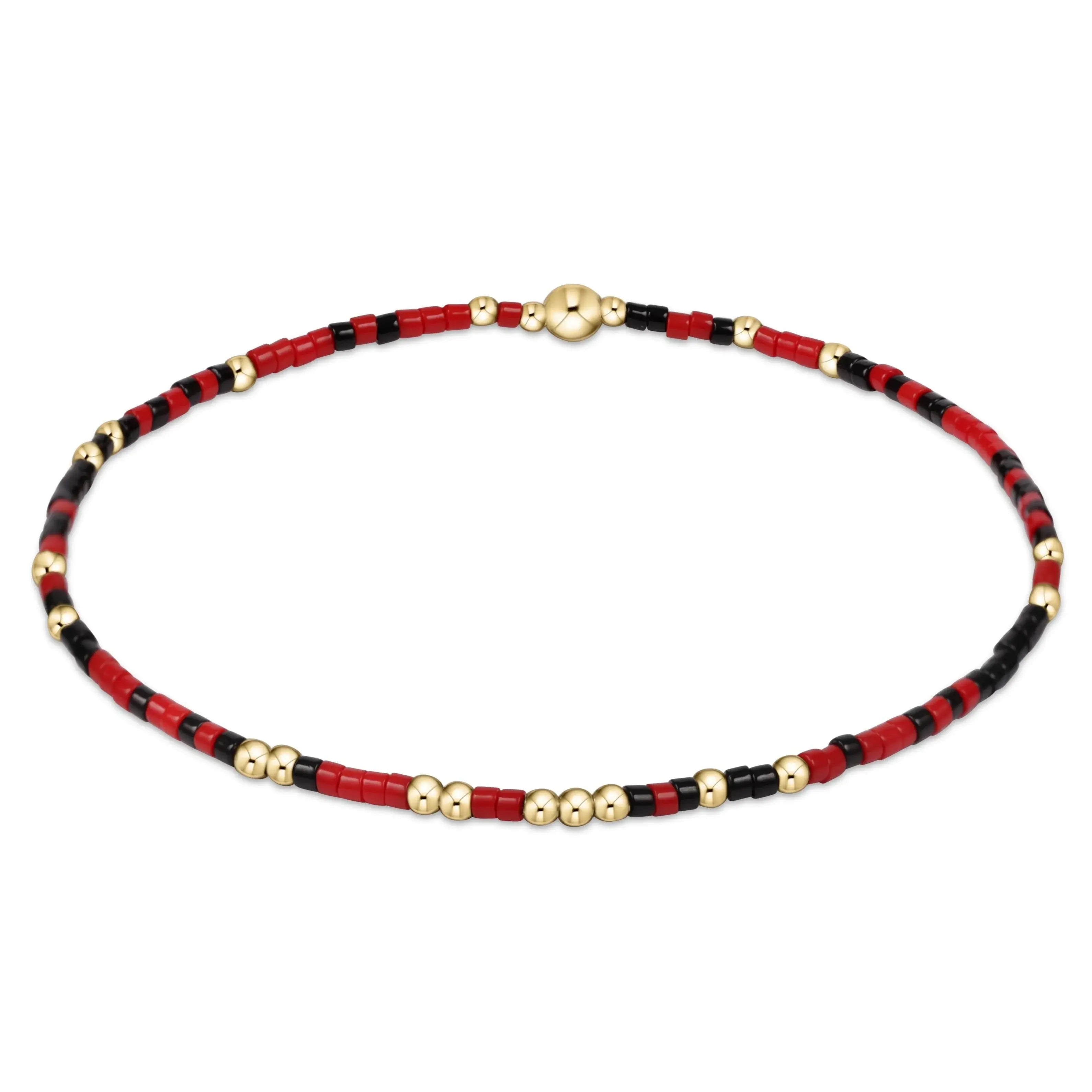 Gameday Hope Unwritten Bracelet - Bright Red Onyx Front View