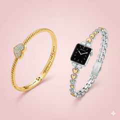 Mixed-Metal Heart Set