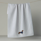 Doxie Stripe Tea Towel