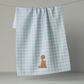 Gingham Doodle Tea Towel