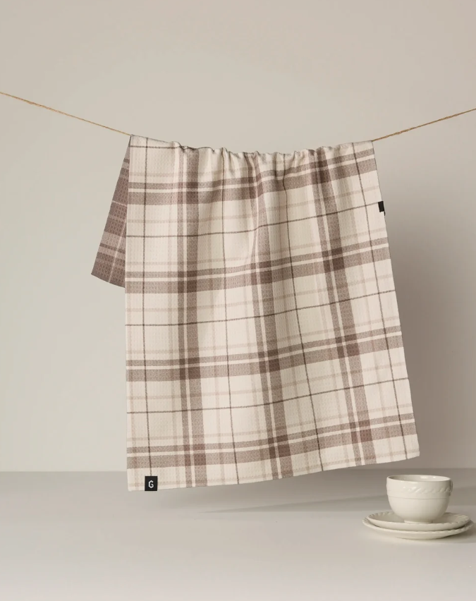Oat Plaid Luxe Kitchen Towel