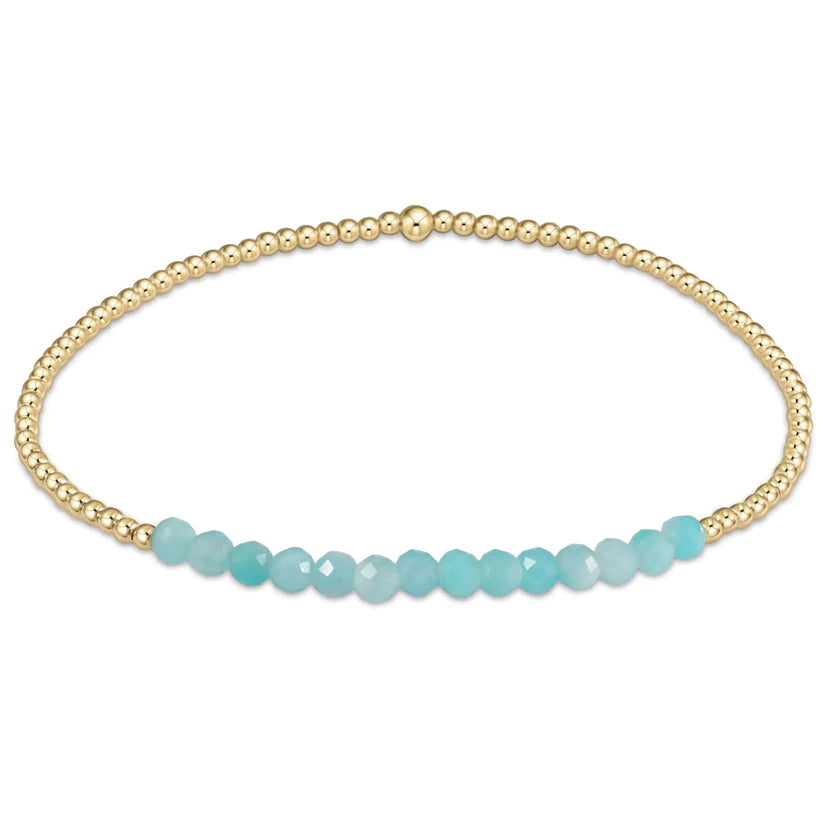 Enewton Gold Bliss 2mm Bead Bracelet - Amazonite