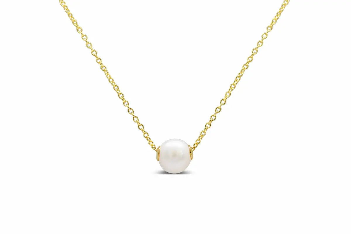 Stia Jewelry - Itty Bitty Pretties - Slider Pearl (7-8mm) Necklace