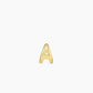 18k gold plated Initial A huggie earring from the jewelry brand Gorjana.