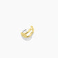 18k gold plated Initial A huggie earring from the jewelry brand Gorjana.