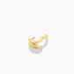 18k gold plated Initial M huggie earring from the jewelry brand Gorjana.