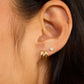 18k gold plated Initial M huggie earring from the jewelry brand Gorjana.