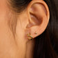 18k gold plated Initial S huggie earring from the jewelry brand Gorjana.