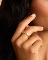 18k gold plated Asher Ring from the brand Gorjana.