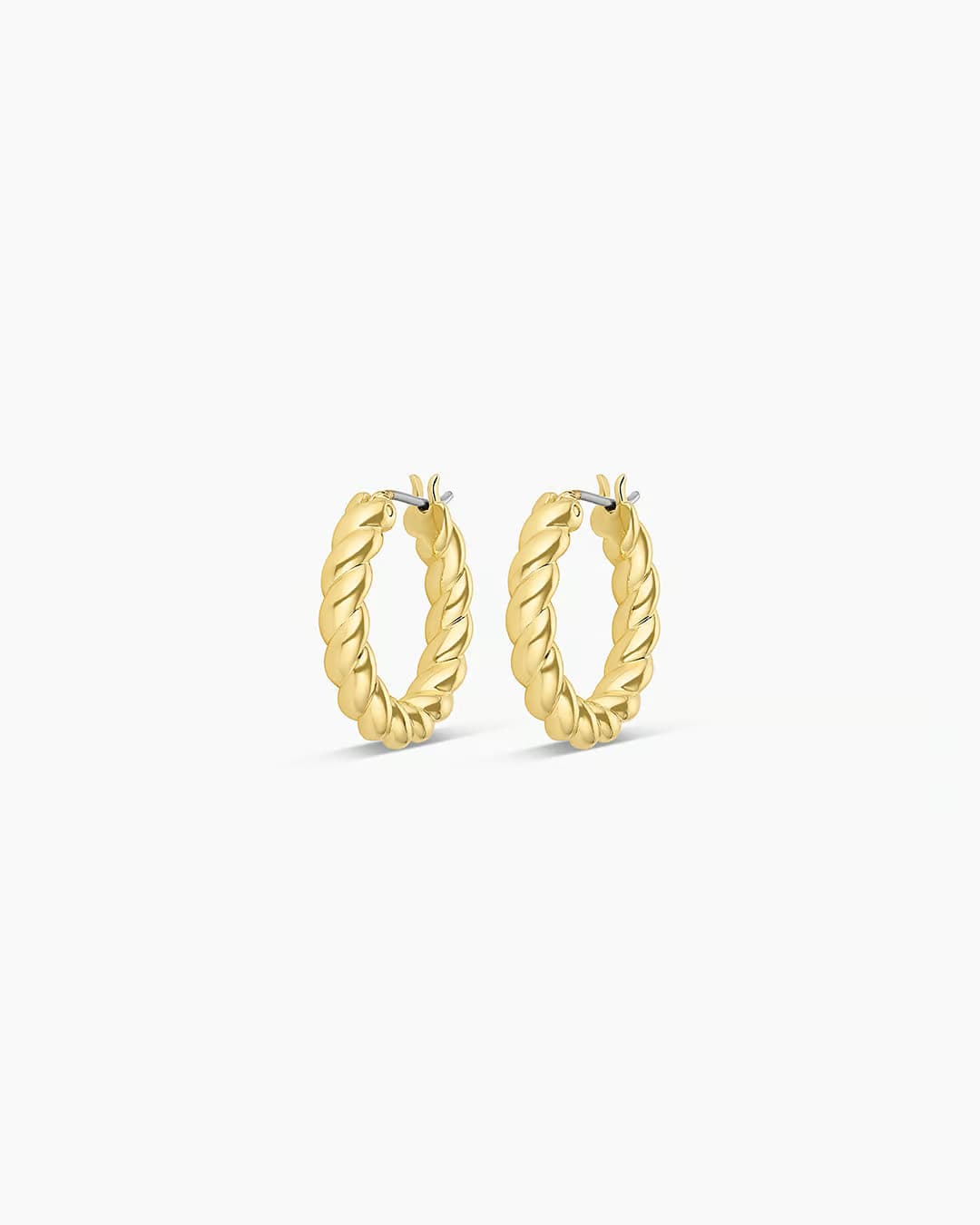 18 gold plated crew hoop earrings from the jewelry brand Gorjana.