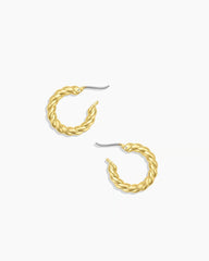 18 gold plated crew hoop earrings from the jewelry brand Gorjana.