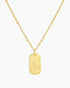 18k gold dog tag necklace from the jewelry brand Gorjana.
