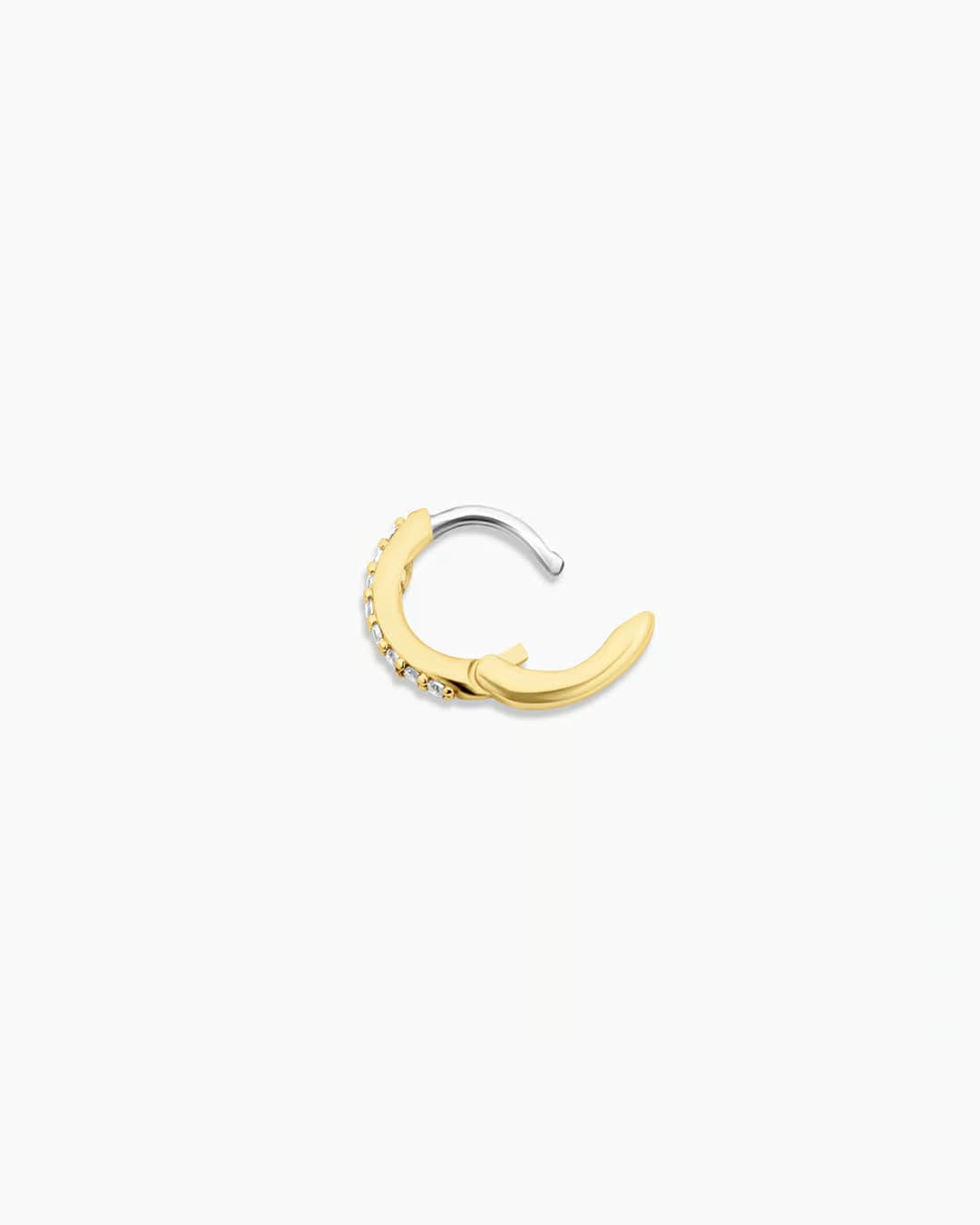 Single 18k gold plated wilder shimmer huggie earring from the jewelry brand Gorjana.