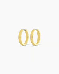 18k gold Rose Hoop Earrings from the jewelry brand Gorjana.