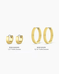 18k gold Rose Hoop Earrings from the jewelry brand Gorjana.