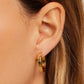 18k gold Rose Hoop Earrings from the jewelry brand Gorjana.