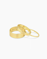 Set of 3 18k gold rings from the jewelry brand Gorjana.