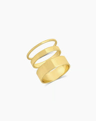 Set of 3 18k gold rings from the jewelry brand Gorjana.