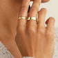 Set of 3 18k gold rings from the jewelry brand Gorjana.