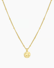 18k gold charm necklace from the jewelry brand Gorjana.