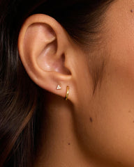 18k gold single huggie earring from the jewelry brand Gorjana.