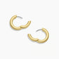 18k gold lou hoop earrings from he brand Gorjana.