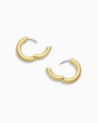 18k gold lou hoop earrings from he brand Gorjana.