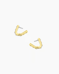 18k gold plated Asher Link Huggie earrings.