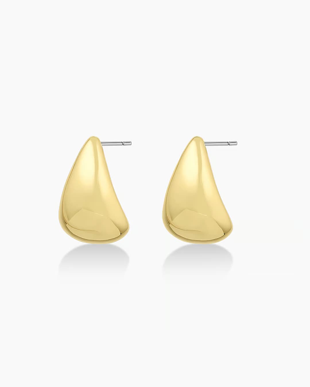 18k gold plated tear drop stud earrings from the jewelry brand Gorjana.