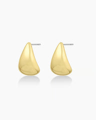 18k gold plated tear drop stud earrings from the jewelry brand Gorjana.