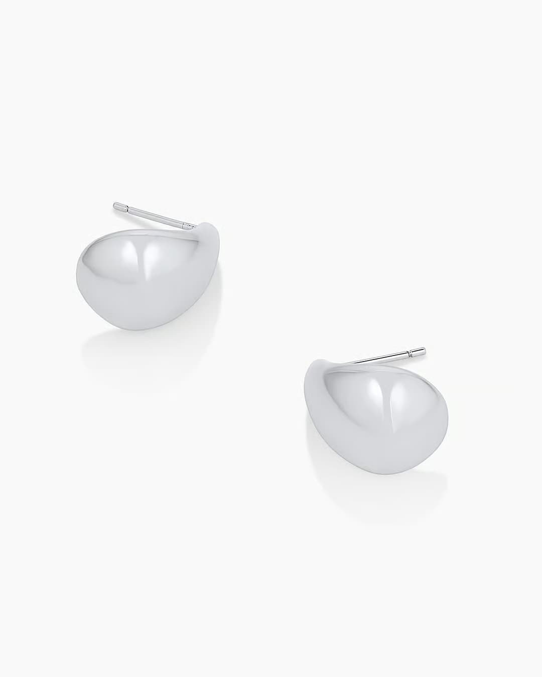 Rhodium Plated tear drop stud earrings from the jewelry brand Gorjana.