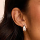 Rhodium Plated tear drop stud earrings from the jewelry brand Gorjana.