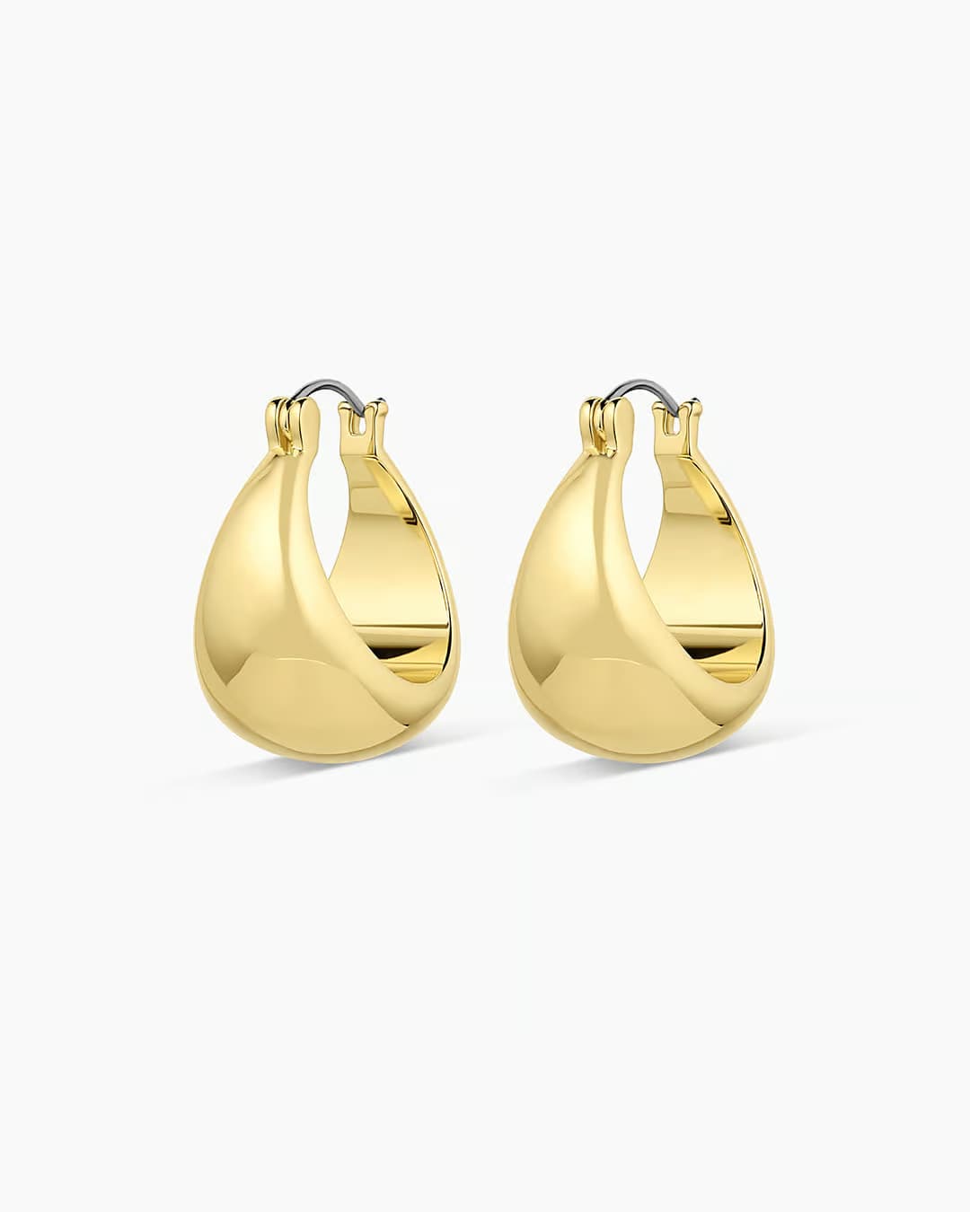 18k gold plated hoop earrings from the jewelry brand Gorjana.