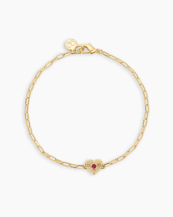 Birthstone Heart Bracelet