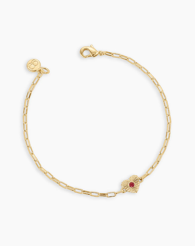 Birthstone Heart Bracelet