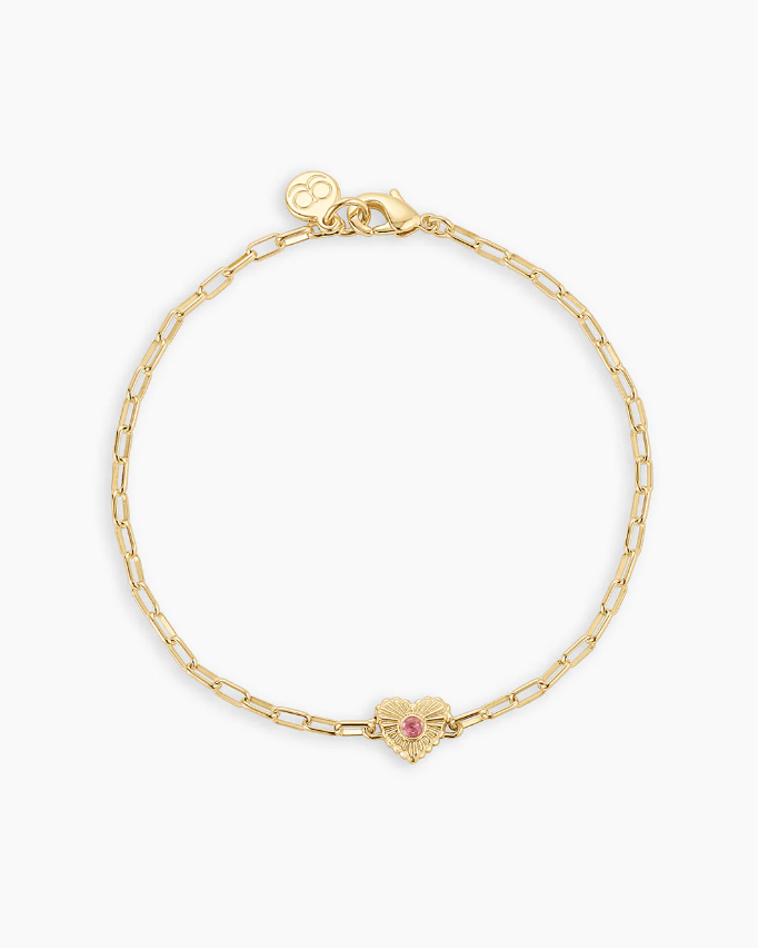 Birthstone Heart Bracelet