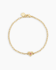 Birthstone Heart Bracelet