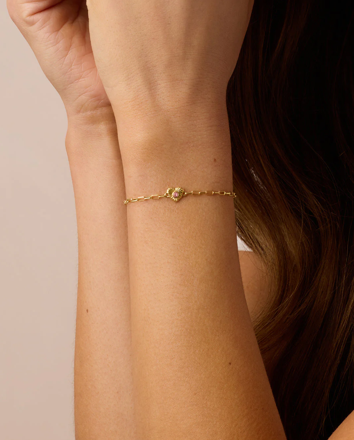 Birthstone Heart Bracelet