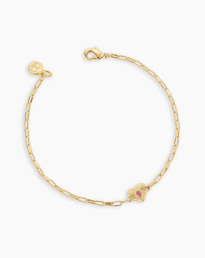 Birthstone Heart Bracelet