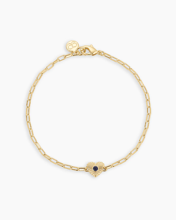 Birthstone Heart Bracelet