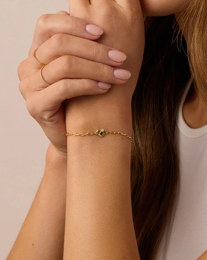 Birthstone Heart Bracelet
