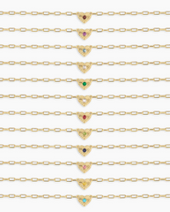 Birthstone Heart Necklace