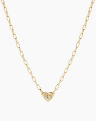 Birthstone Heart Necklace