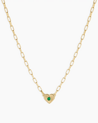 Birthstone Heart Necklace