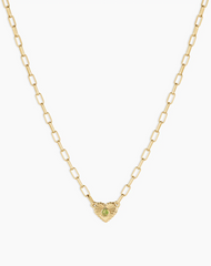 Birthstone Heart Necklace