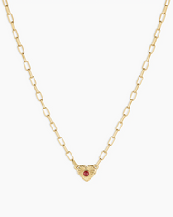 Birthstone Heart Necklace
